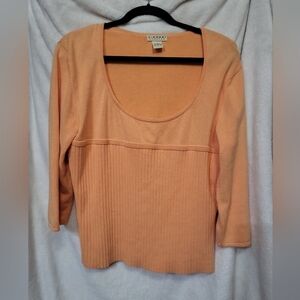 J. Khaki Peach Stretch Top